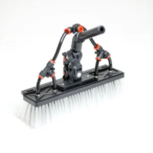 Water Fed Brush │ Alpha Boar and Nylon Bristle Hybrid - 4 Pencil Jets, Rinse Bar, and Swivel Neck