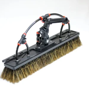 Water Fed Brush │ Alpha Premium Boar Brush - 4 Pencil Jets, Rinse Bar and Swivel Neck
